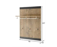 Drabužių kabykla Imv Brügge, 80x42xH107 cm, kaštonas/pilka