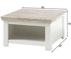Kavos staliukas Imv Florenz, 86 cm, baltoji pušis/pušis