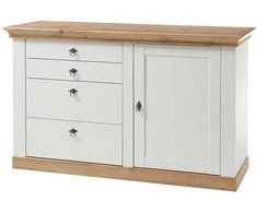 Komoda Imv Landhaus, 144 cm, baltoji pušis/ąžuolas