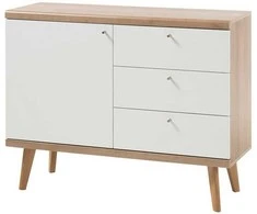 Komoda Imv Lena, 107x40xH83 cm, balta/ąžuolas