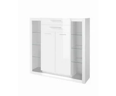 Komoda Imv Meran, 141 cm, baltas blizgus