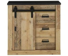 Komoda Sherwood, 93 x 43 x 91 cm, ruda / pilka