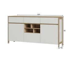 Komoda Imv Stranda, balts / ąžuolas