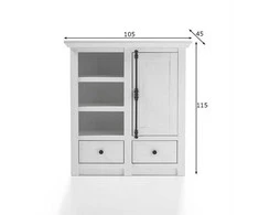 Komoda Imv Westerland, 105x45xH115 cm, baltoji pušis
