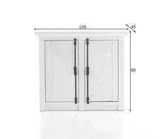Komoda Imv Westerland, 105x45xH90 cm, baltoji pušis