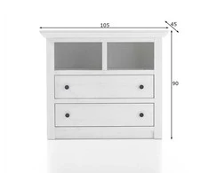 Komoda Imv Westerland, 105x45xH90 cm, baltoji pušis