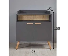 Komoda + persirengimo padėklas Mats pilka