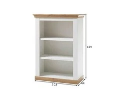Lentyna Imv Landhaus, 102x44xH139 cm, baltoji pušis/ąžuolas