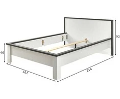Lova Lovos Imv Sherwood, 140x200 cm, balta/pilka