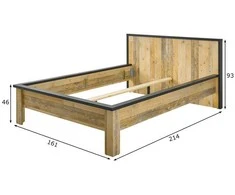 Lova Lovos Imv Sherwood, 140x200 cm, ruda/pilka