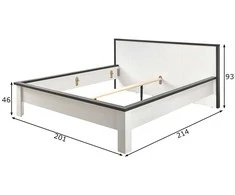 Lova Lovos Imv Sherwood, 180x200 cm, balta/pilka