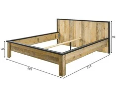 Lova Lovos Imv Sherwood, 180x200 cm, ruda/pilka