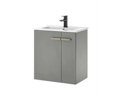 Praustuvo spintelė + praustuvė Solid, 70 cm, antracitas