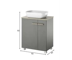 Praustuvo spintelė + praustuvė Solid, 82 cm, antracitas