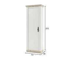 Prieškambario spinta Imv Florenz, 73 cm, balta/ąžuolas