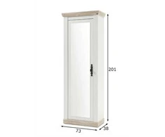 Prieškambario spinta Imv Florenz, 73 cm, balta/ąžuolas