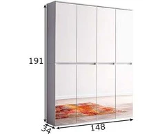 Prieškambario spintelė Mirror balta