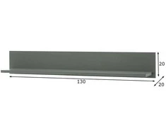 Sieninė lentyna Ascot, 130 cm, tamsiai žalia