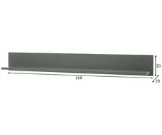 Sieninė lentyna Ascot, 160 cm, tamsiai žalia