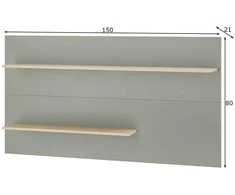 Sieninė lentyna Imv City, 150 cm, žalias/ąžuolas
