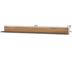 Sieninė lentyna Imv City, 170 cm, ažuolinė/antracitas