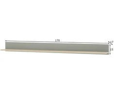 Sieninė lentyna Imv City, 170 cm, žalias/ąžuolas