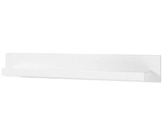 Sieninė lentyna Imv Meran, 150 cm, baltas blizgus
