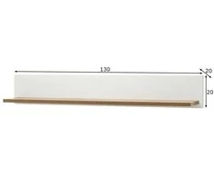 Spintelė-lentyna Imv Provence, 130 cm, baltoji pušis/ąžuolas