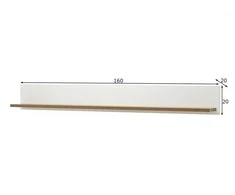Spintelė-lentyna Imv Provence, 160 cm, baltoji pušis/ąžuolas