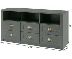 TV stovas Ascot, 130 cm, tamsiai žalia