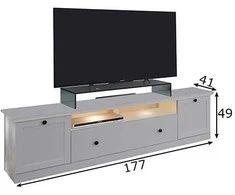 TV stovas Baxter baltas