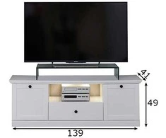 TV stovas Baxter baltas