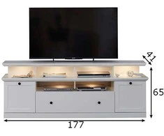 TV stovas Baxter baltas