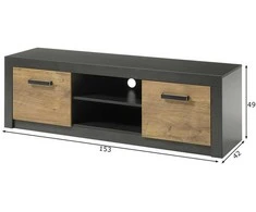 TV stovas Brügge, kaštonas/pilka