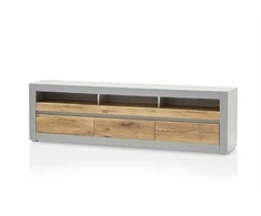 TV stovas Casablanca, 217 cm, ąžuolinė/matinė pilka