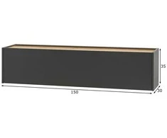 TV staliukas TV stovas City, 150 cm, antracitas/ąžuolinė
