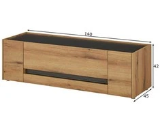 TV stovas Imv City, 140 cm, ažuolinė/antracitas