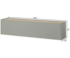 TV stovas Imv City, 150 cm, žalias/ąžuolas