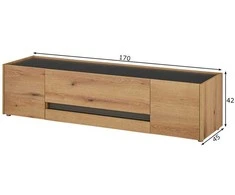 TV stovas Imv City, 170 cm, ažuolinė/antracitas