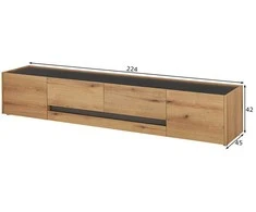 TV stovas Imv City, 224 cm, ažuolinė/antracitasv
