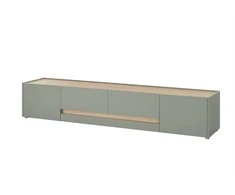 TV stovas Imv City, 224 cm, žalias/ąžuolas