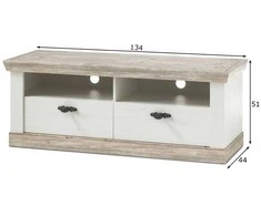 TV stovas Imv Florenz, 134 cm, baltoji pušis/pušis
