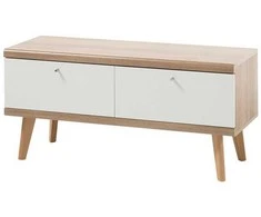 TV staliukas TV stovas Imv Lena, 107 cm, balta/ąžuolinė