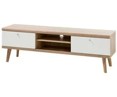 TV stovas Imv Lena, 160 cm, balta/ąžuolinė