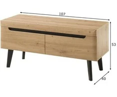 TV staliukas Imv Torge, 107 x 40 x 50 cm, ąžuolo spalvos