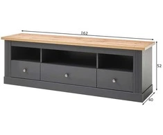 TV stovas Imv Westminster, 162 cm, tamsiai pilka/ąžuolinė