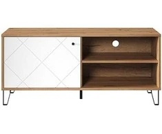 TV staliukas TV stovas Touch matinis baltas / ąžuolas
