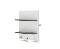 Virtuvės lentyna Imv Sherwood, 60 cm, balta/pilka