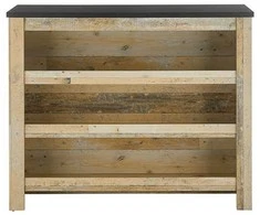 Virtuvės spintelė Sherwood, 130 x 52 x 106 cm, ruda / pilka