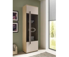 Vitrininė spintelė Cantara, bežas / ąžuolas